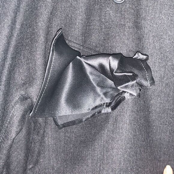 Vintage Jurgen Weiss Gray New Wool Cashmere Button Down Blazer Jacket Size 8 - Picture 8 of 16